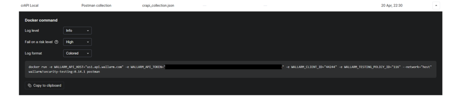 Schema-Based Testing - test policy Docker command